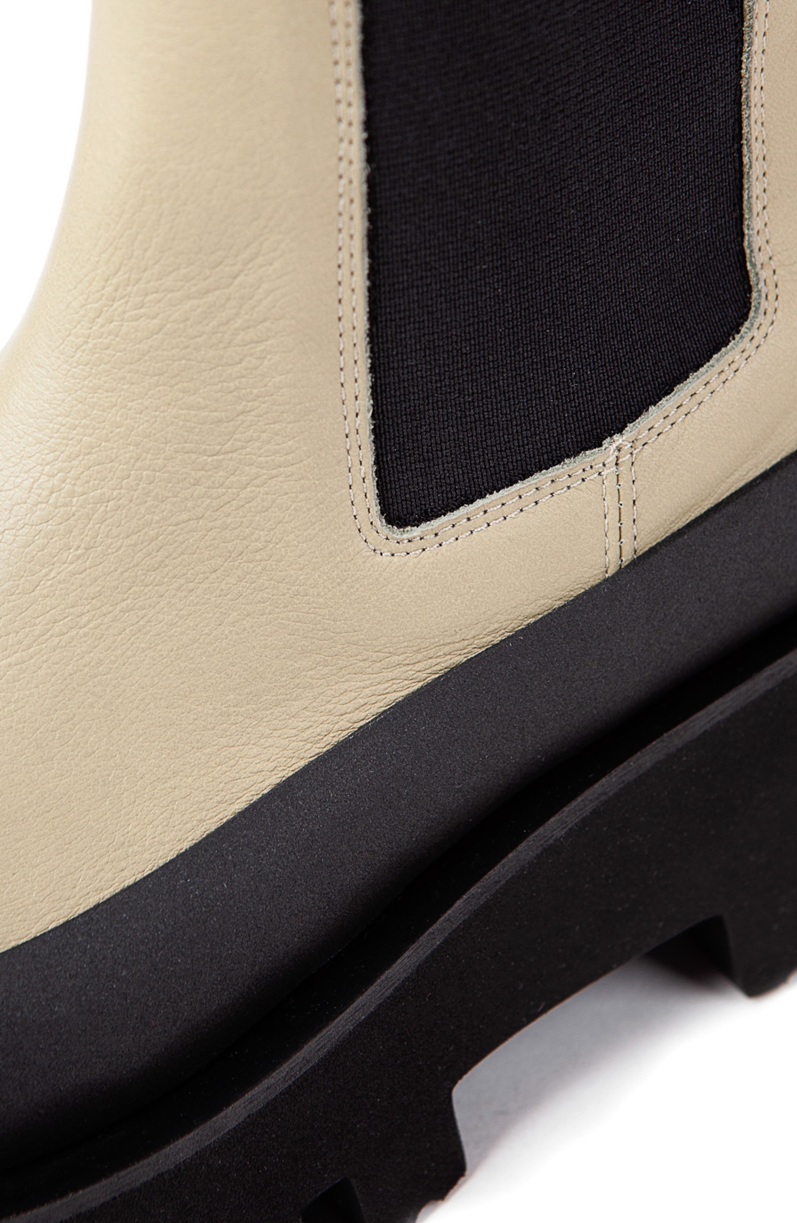 Charlotta Platform Lug Sole Chelsea Boot, Alternate, color, MED GREEN/ SALVIA