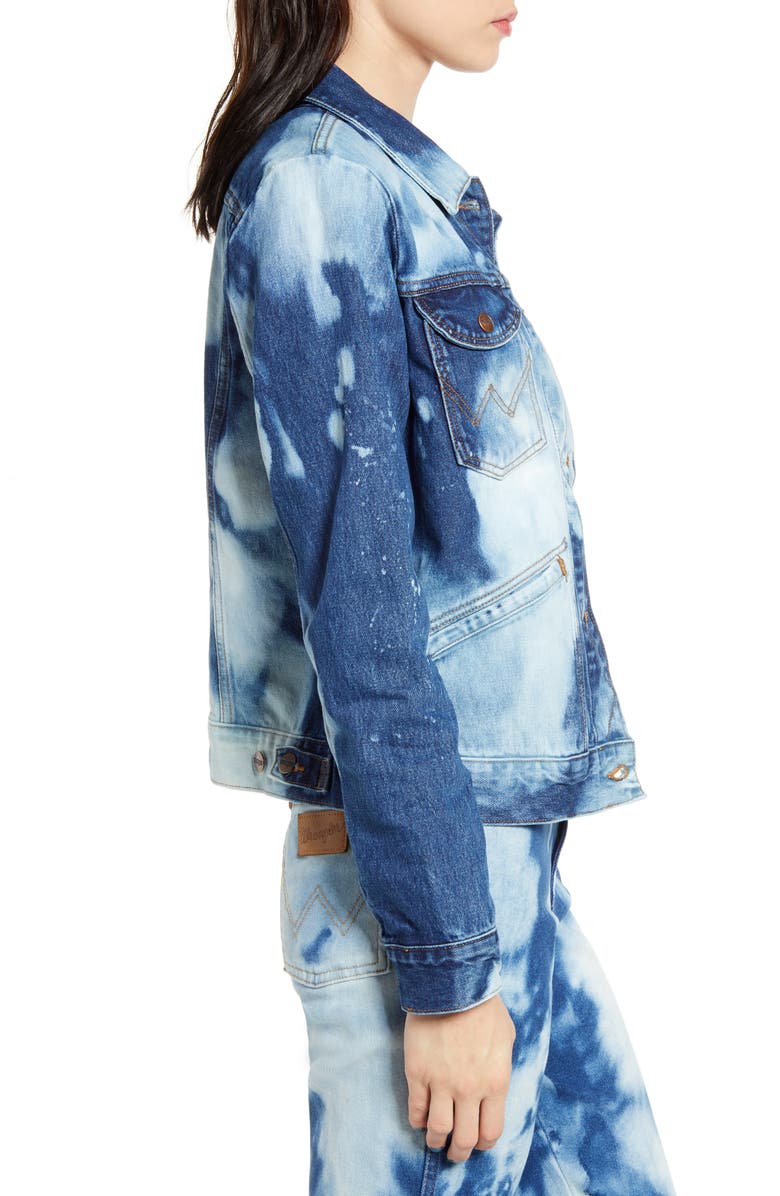 Wrangler Bleached Denim Jacket, Alternate, color, 