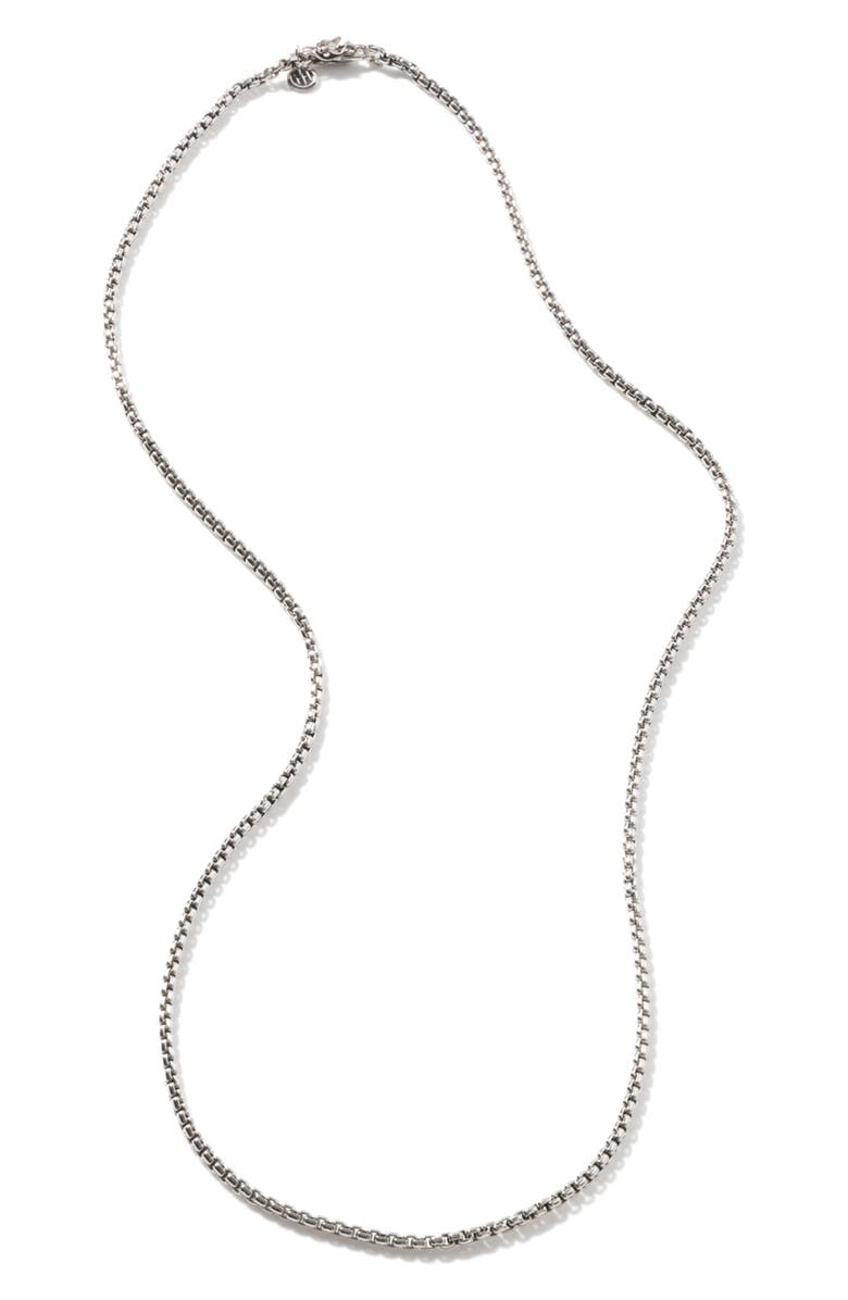 John Hardy Men's Classic Box Chain Necklace, Alternate, color, Silver