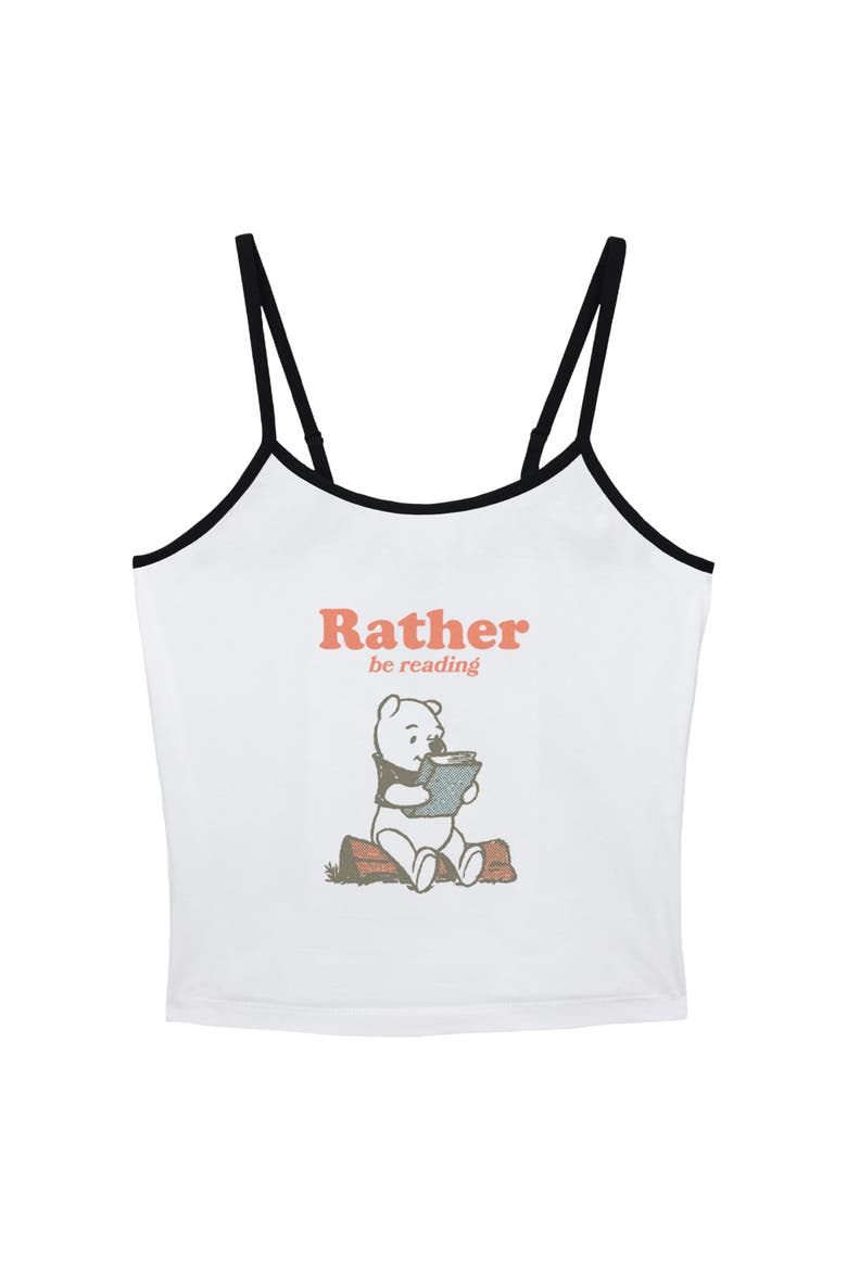 Junior's Rather Be Reading Tank Top, Main, color, White
