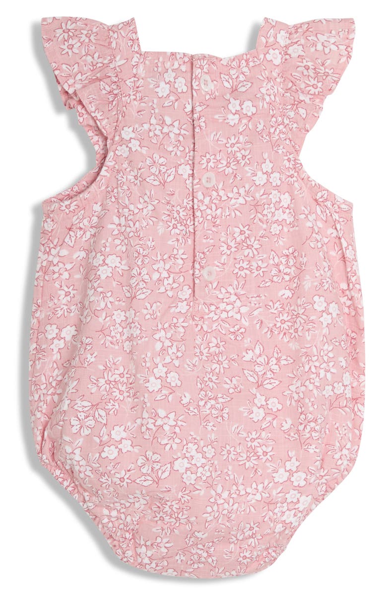 JOJO MAMAN BEBE Floral Smocked Bodysuit & Headband Set, Alternate, color, Pink