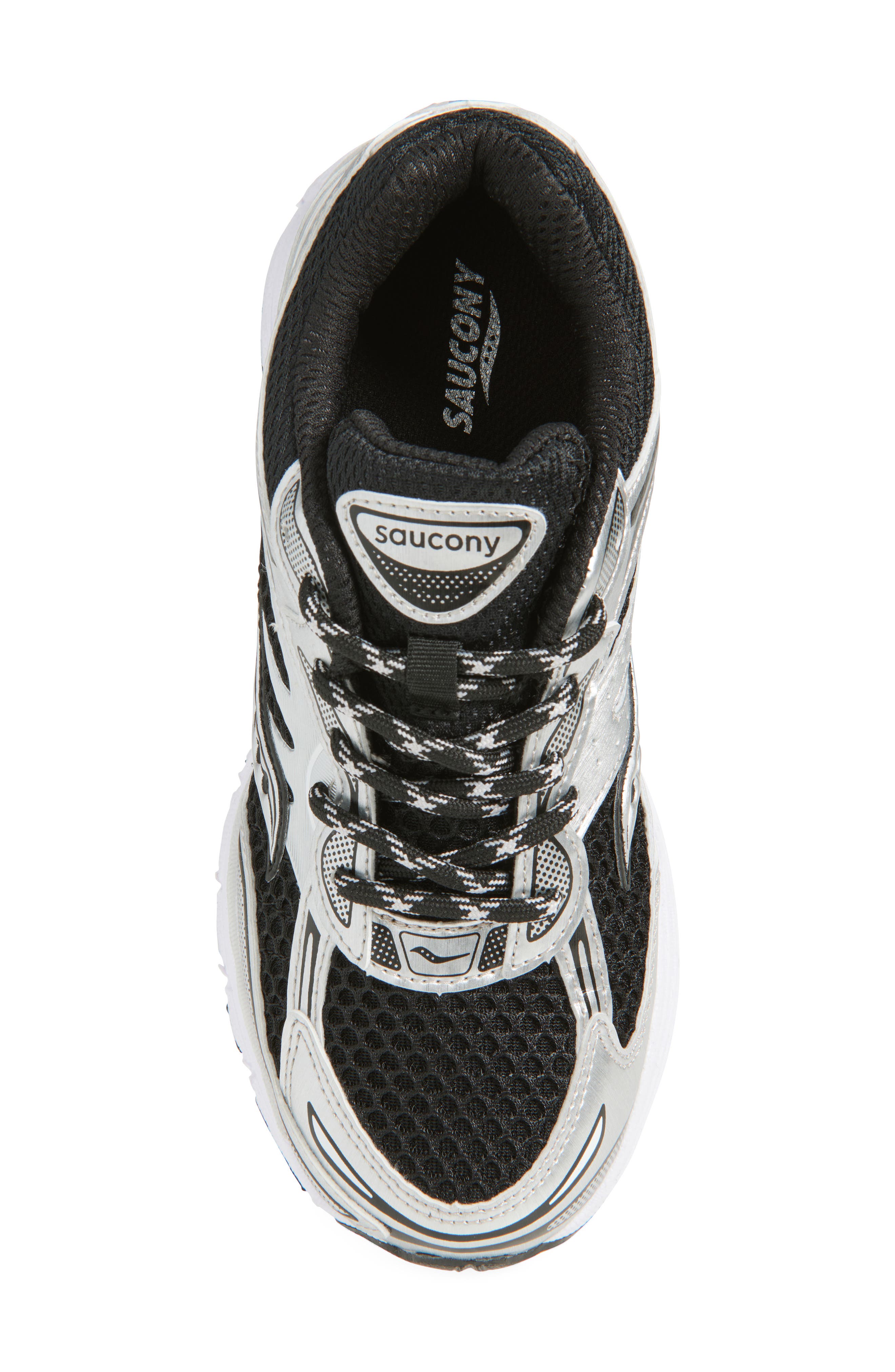 Saucony Kids' ProGrid Omni 9 Sneaker, Alternate, color, Black Silver