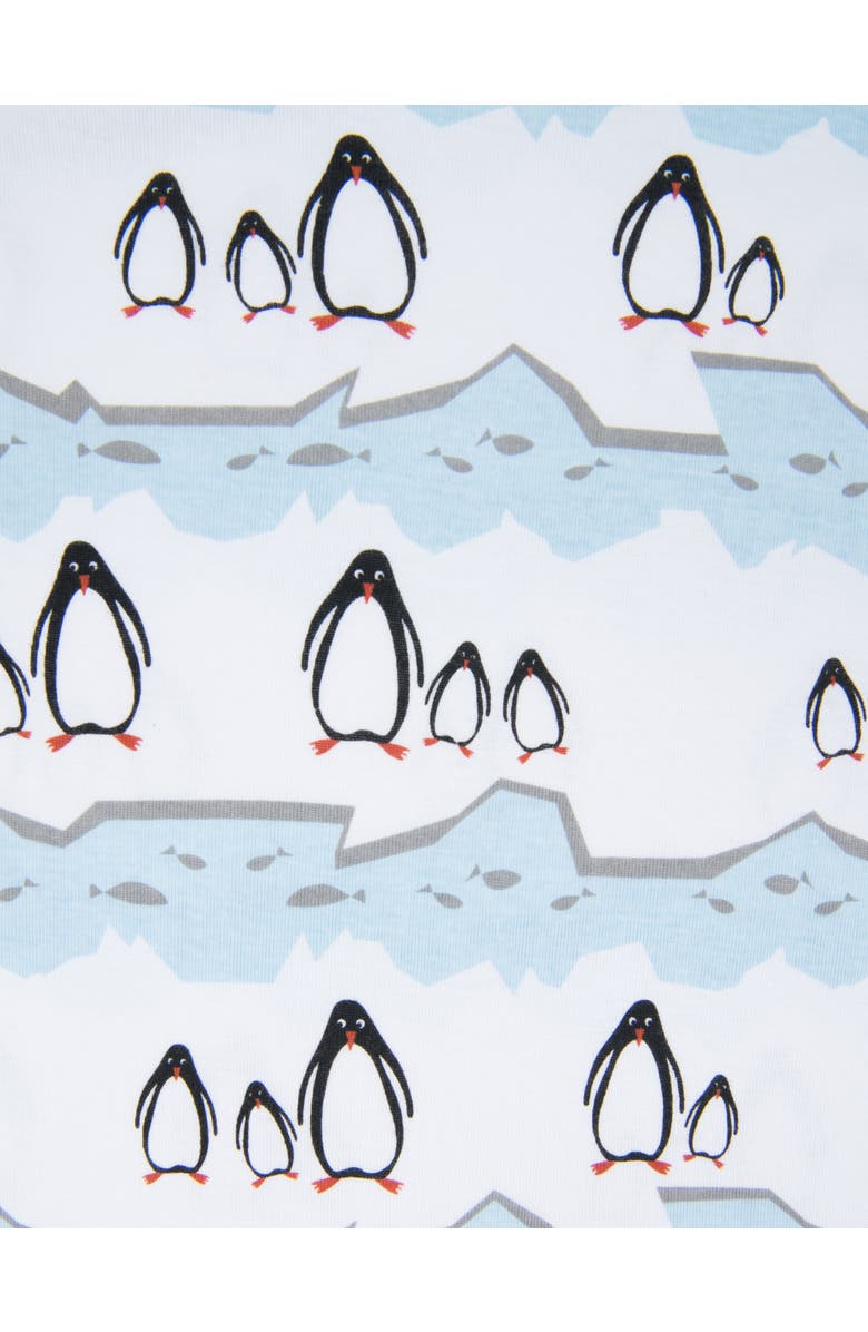 Leveret Men's Cotton Matching Family Holiday Pajamas, Reindeer & Moose Prints, Alternate, color, Penguin