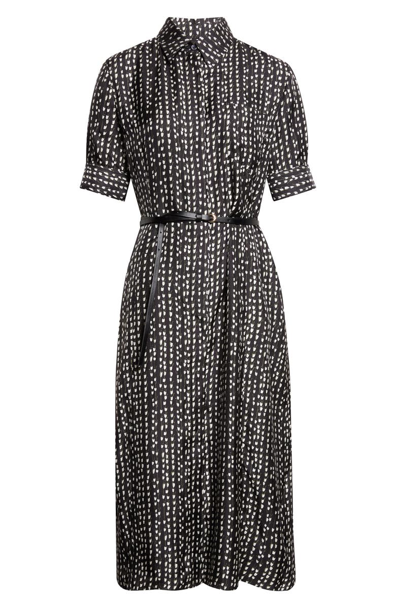 Altuzarra Kieran Belted Silk Shirtdress, Main, color, Black Bluebell