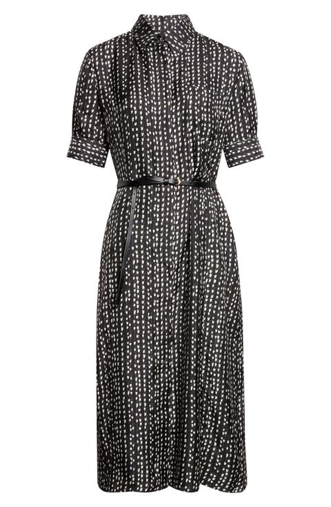 Kieran Belted Silk Shirtdress