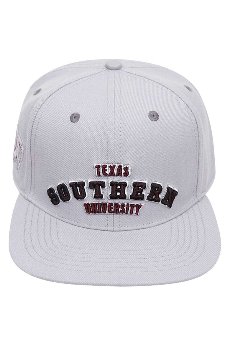 Men's Pro Standard  Gray Texas Southern Tigers Evergreen Southern Snapback Hat, Alternate, color, Gray