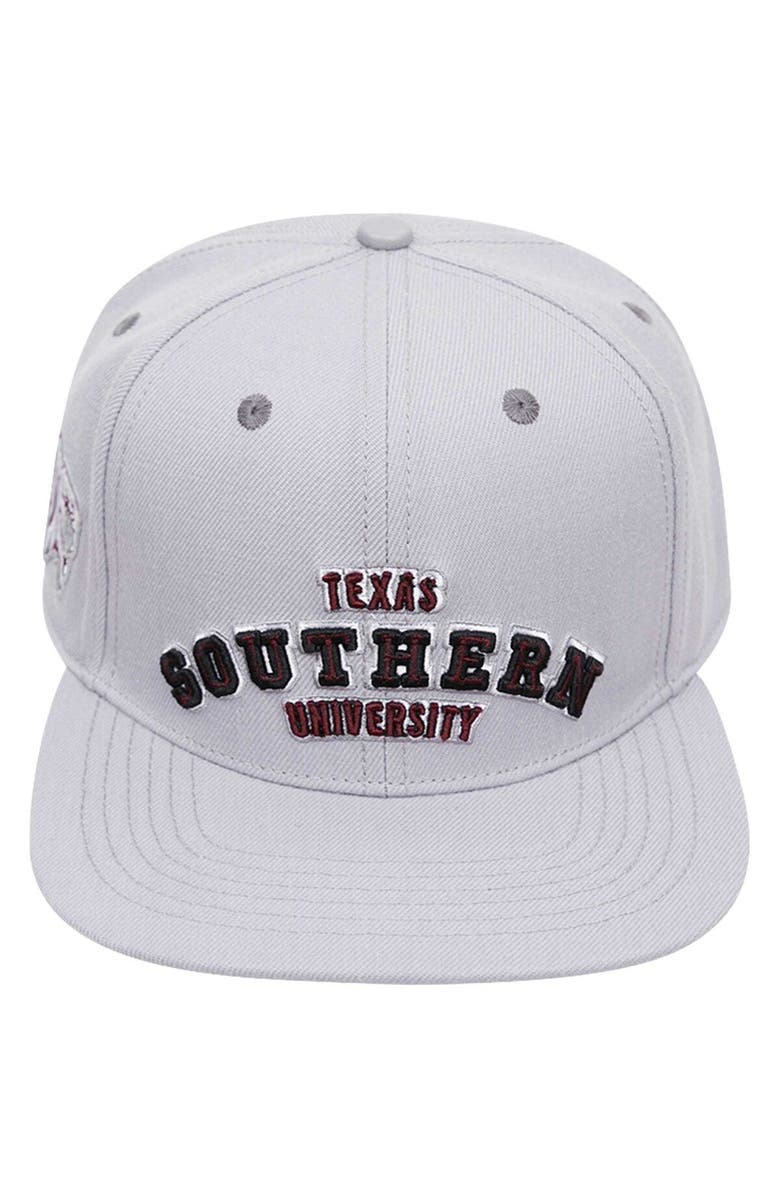 PRO STANDARD Men's Pro Standard Gray Texas Southern Tigers Evergreen Southern Snapback Hat, Alternate, color, Gray