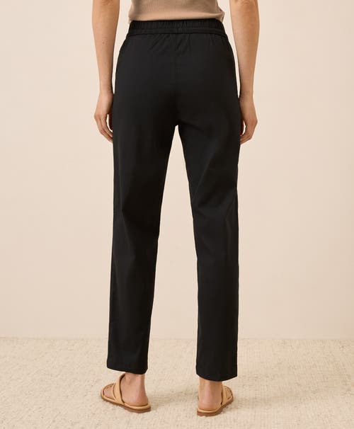 Pact Organic Cotton Daily Twill Drawstring Pant In Black