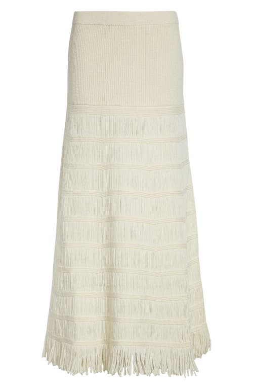 Diotima Alba Wool Blend Sweater Skirt In White