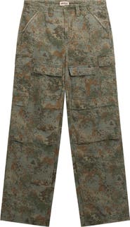 GUESS ORIGINALS Camo Relaxed Fit Cotton Twill Cargo Pants