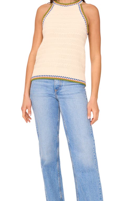 Vince Camuto Pointelle Cotton Sweater Tank