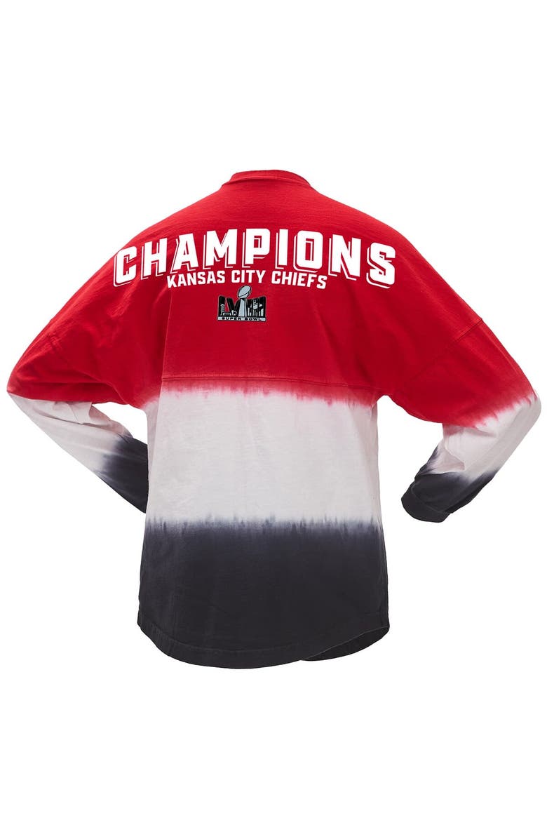 FANATICS Women's Fanatics Branded Red/White Kansas City Chiefs Super Bowl LVIII Champions Ombre Long Sleeve T-Shirt, Alternate, color,