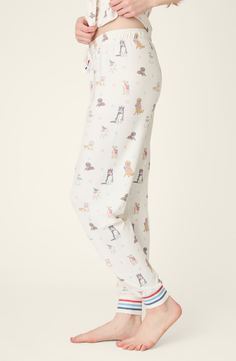 PJ Salvage Red, White & Woof Jersey Pajama Pants, Alternate, color, 