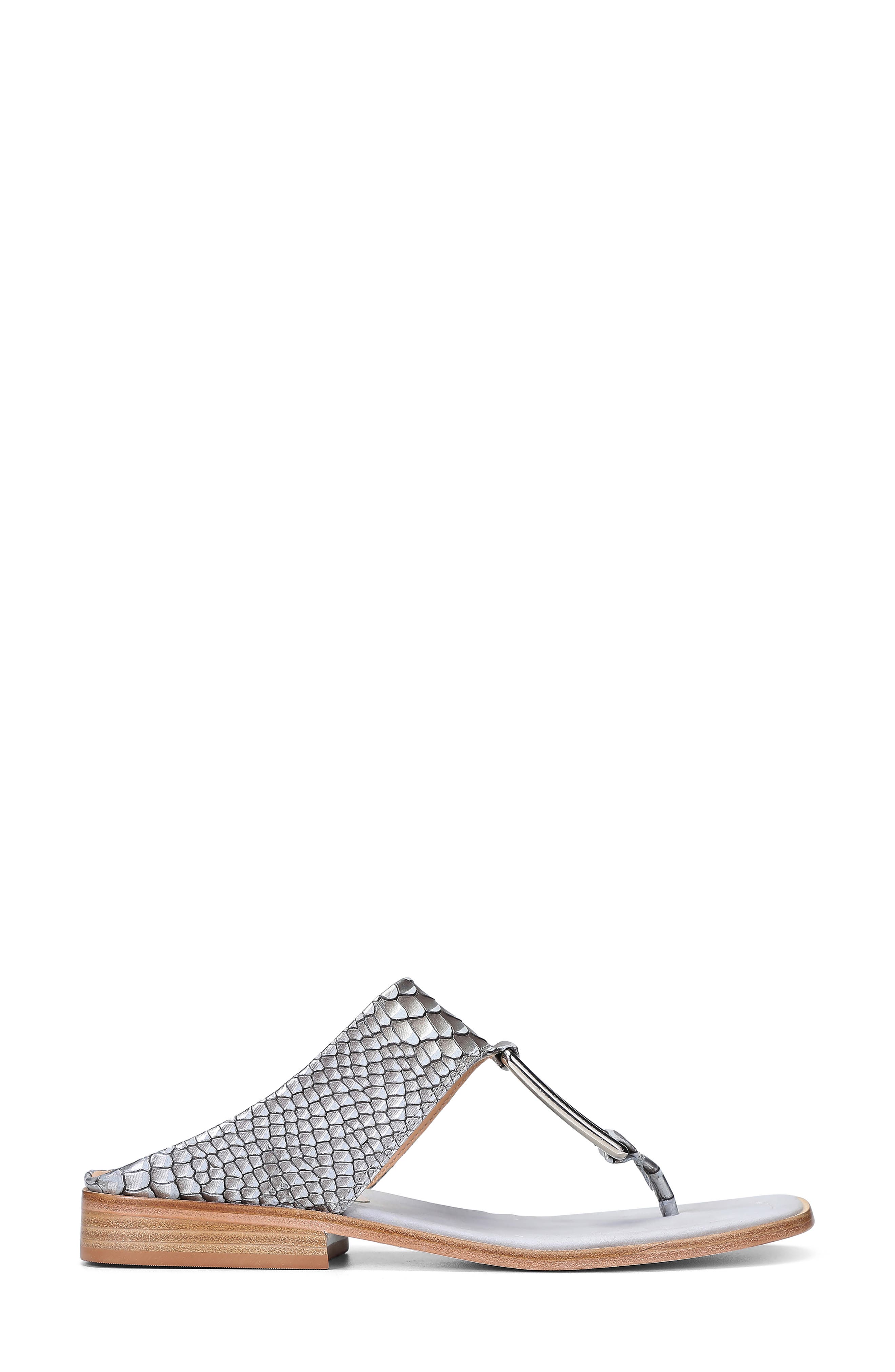 Loonie Leather Flip Flop, Alternate, color, LIGHT GRAY MULTI