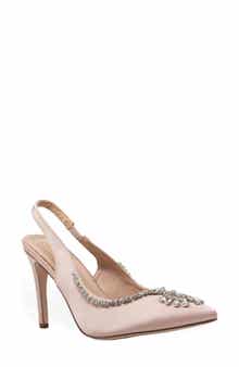 CHASE AND CHLOE Halston Crystal Slingback Pump