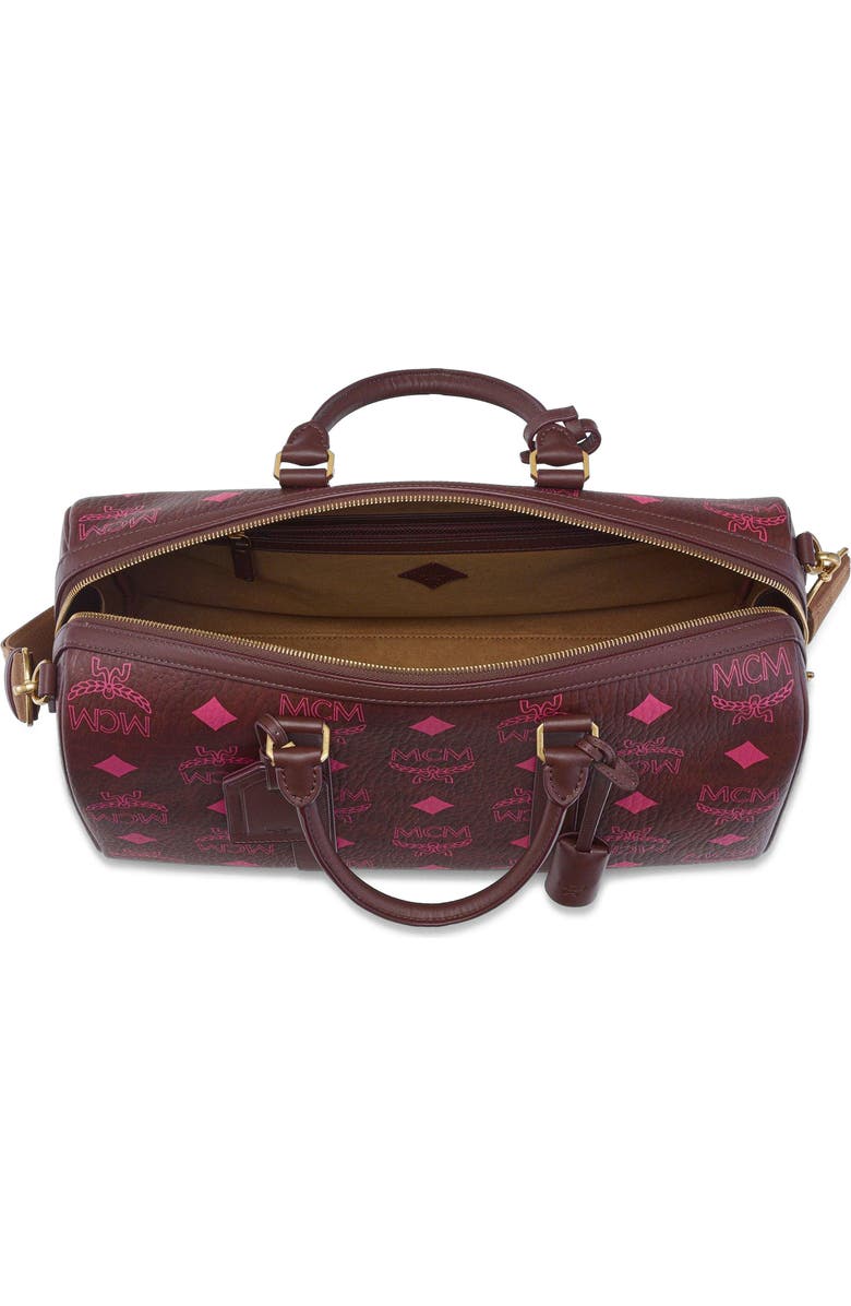 MCM Small Ottomar Weekender Bag in Maxi Visetos, Alternate, color, Cinnamon