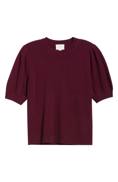 Caslonr Caslon(r) Puff Sleeve Wool & Cashmere Sweater In Burgundy