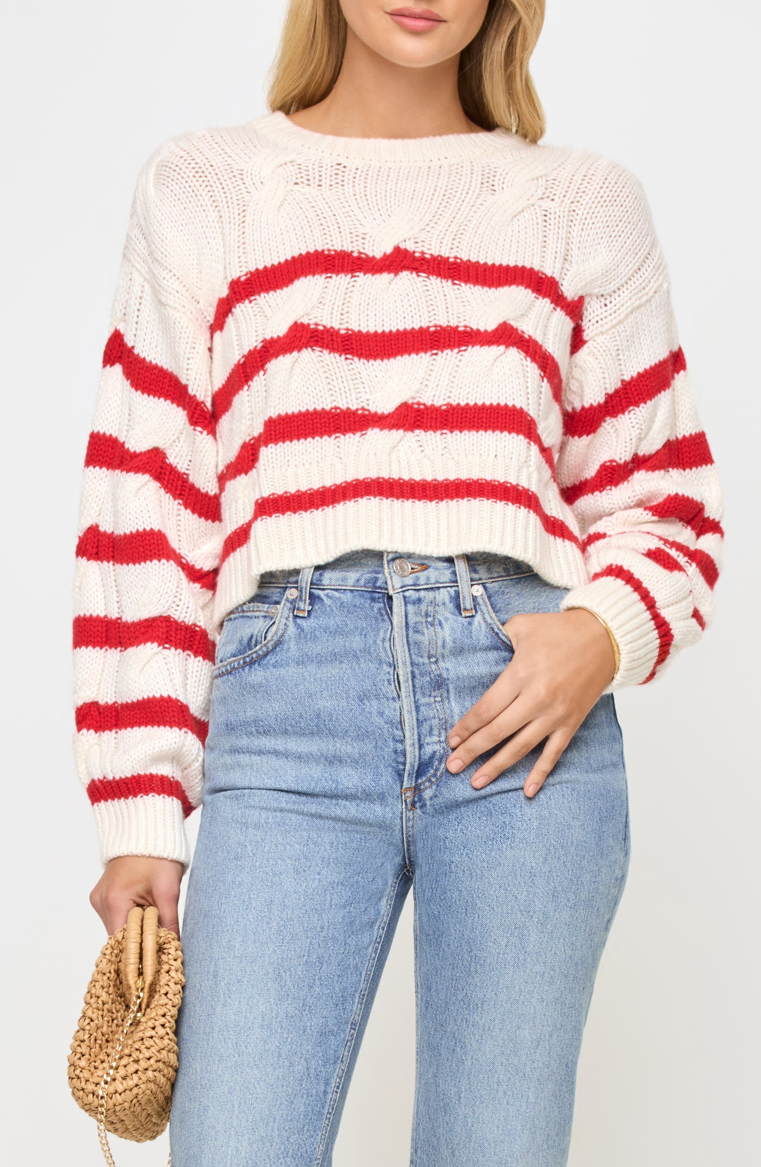 Kensley Cable Knit Cropped Sweater