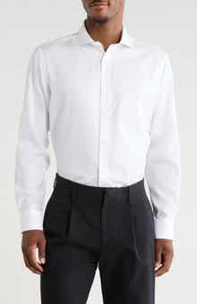 Axel Shaped Fit Micro Check Button-Up Shirt