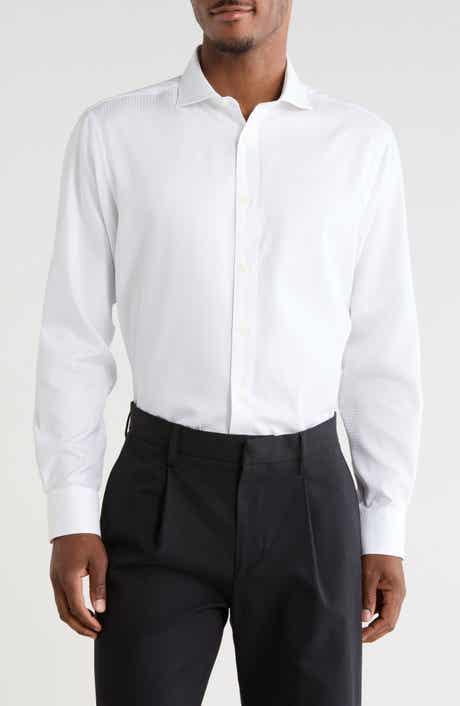 Axel Shaped Fit Micro Check Button-Up Shirt