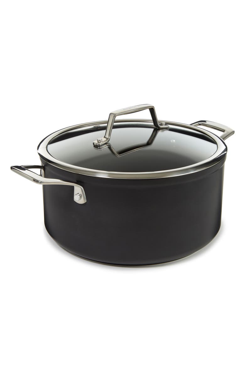 BergHOFF Essentials Hard Anodized 5.3-Quart Nonstick Covered Stockpot, Alternate, color, Black