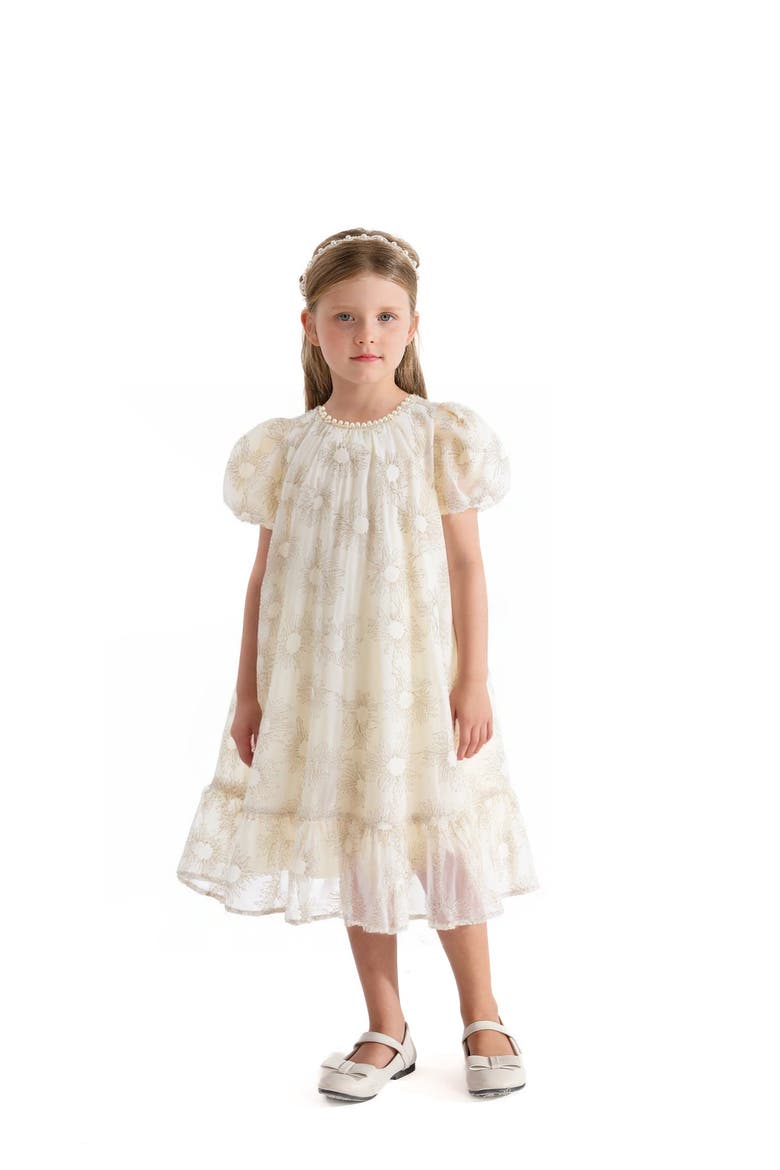 Laced Soleil Dress, Main, color, Cream
