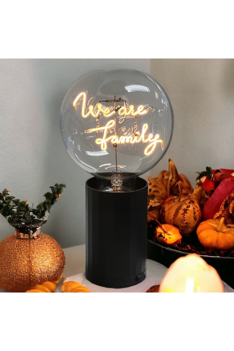 We Are Family Portable Table Lamp, Alternate, color, Yellow