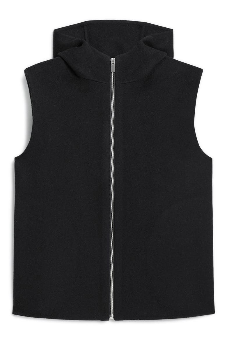 Wool & Cashmere Hooded Vest, Alternate, color, BLACK - 001