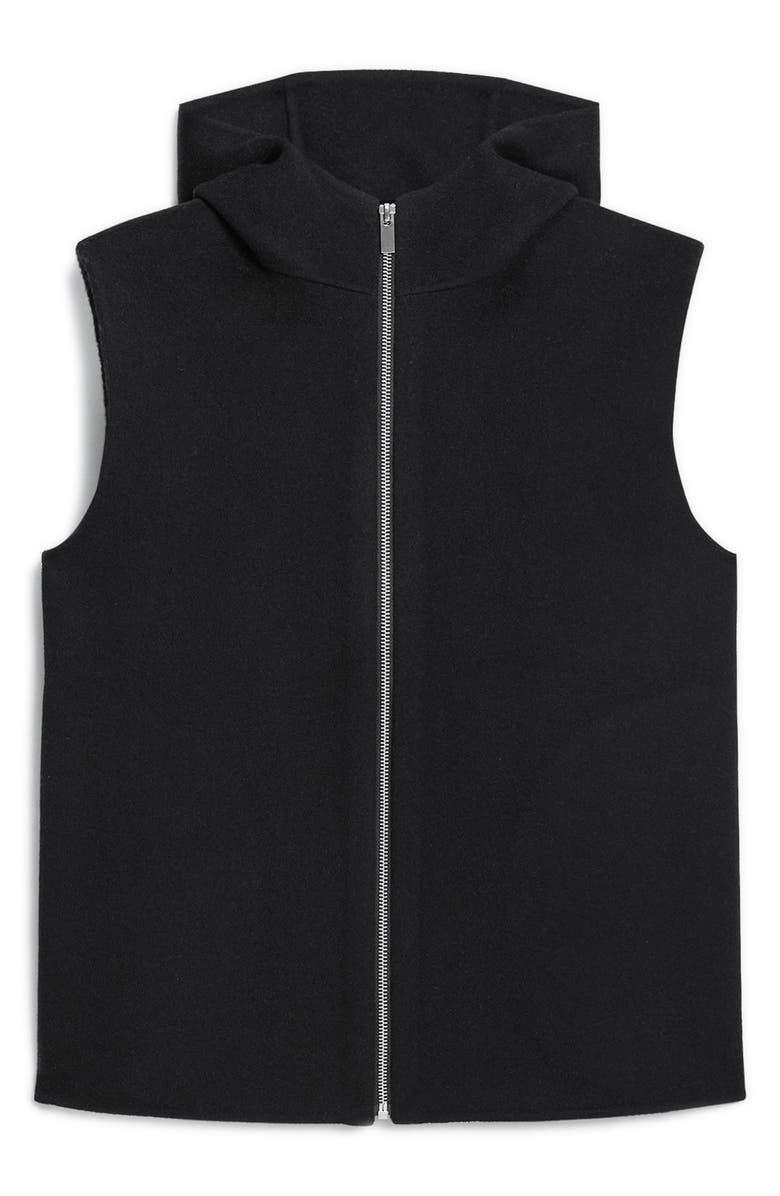 Theory Wool & Cashmere Hooded Vest, Alternate, color, Black - 001