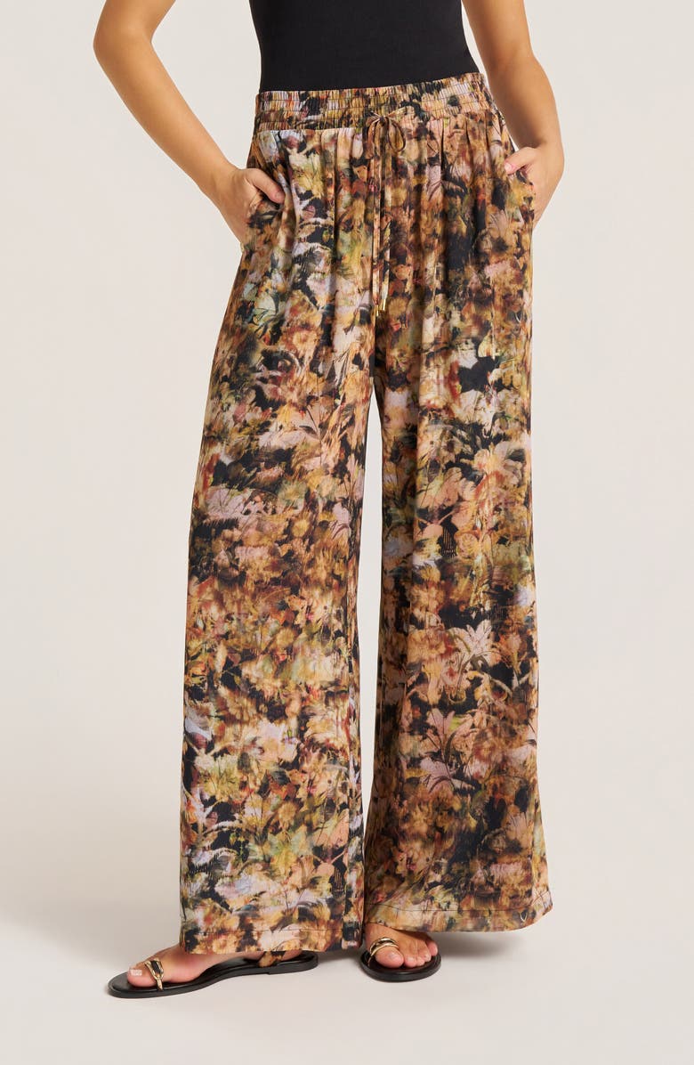 matty m. Aster Wide Leg Pants, Main, color, Walnut