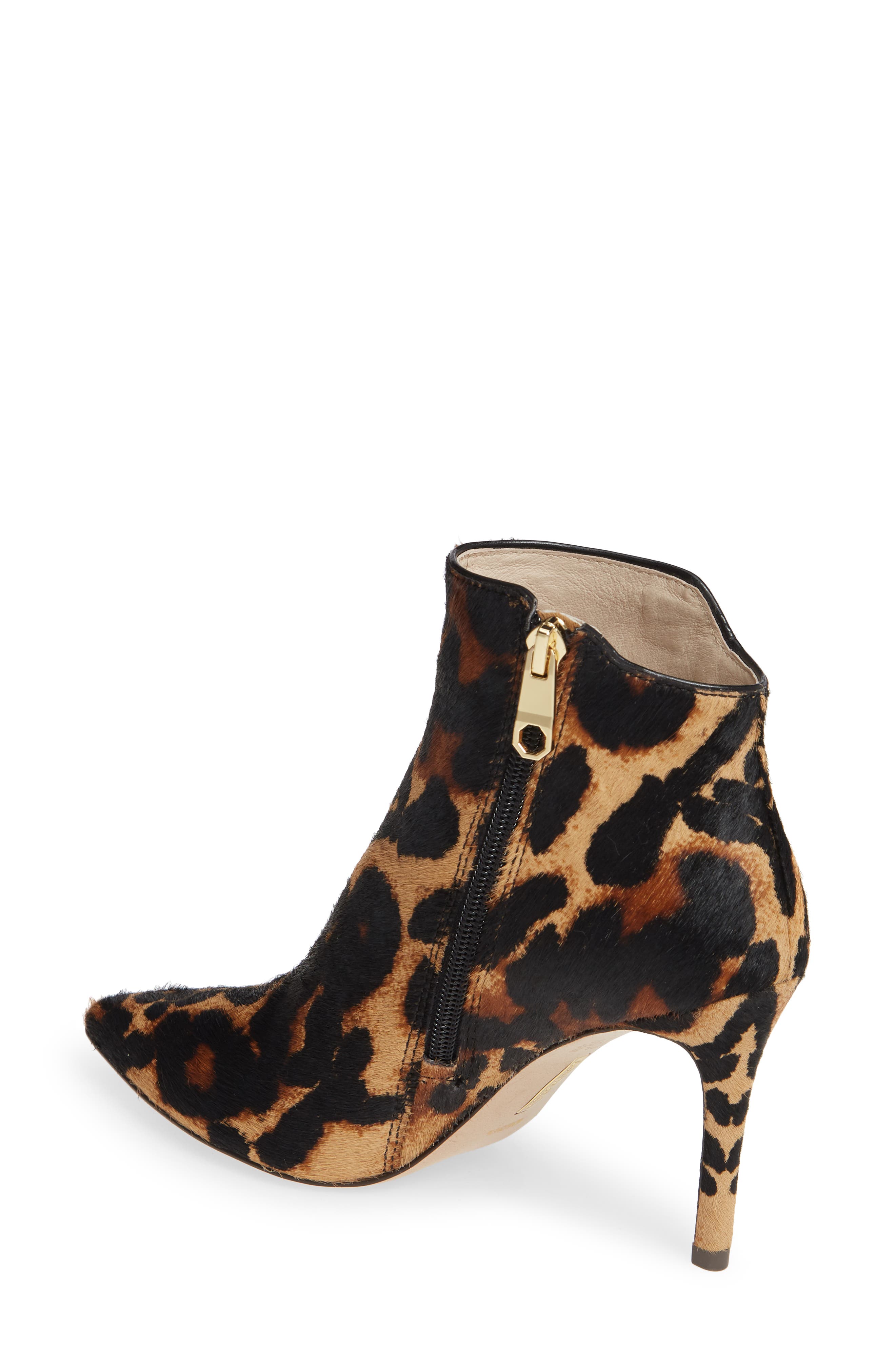 Sid Pointy Toe Genuine Calf Hair Bootie (Nordstrom Exclusive Color), Alternate, color, ZEOPARD CALF HAIR