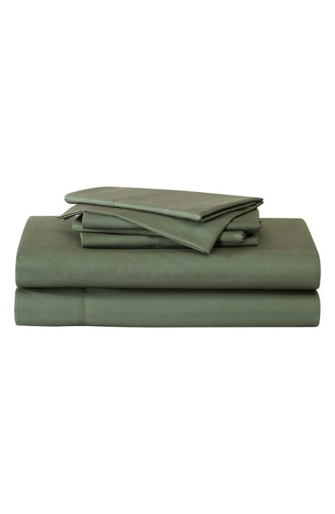 Logan Dark Beige Cotton King Sheet Set