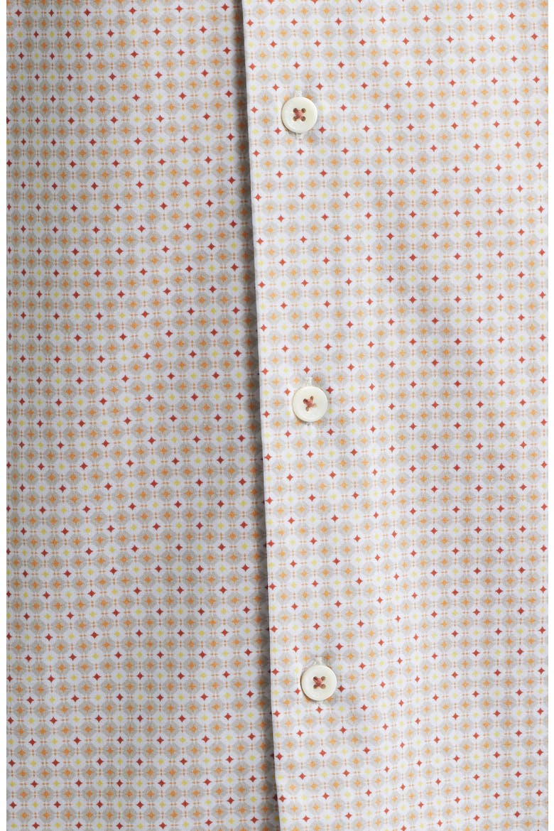 Miles OoohCotton® Geo Print Short Sleeve Button-Up Shirt, Alternate, color, SIENNA