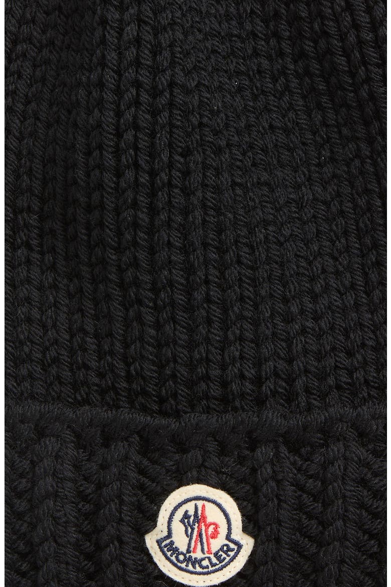 Kids' Virgin Merino Wool Beanie, Alternate, color, BLACK