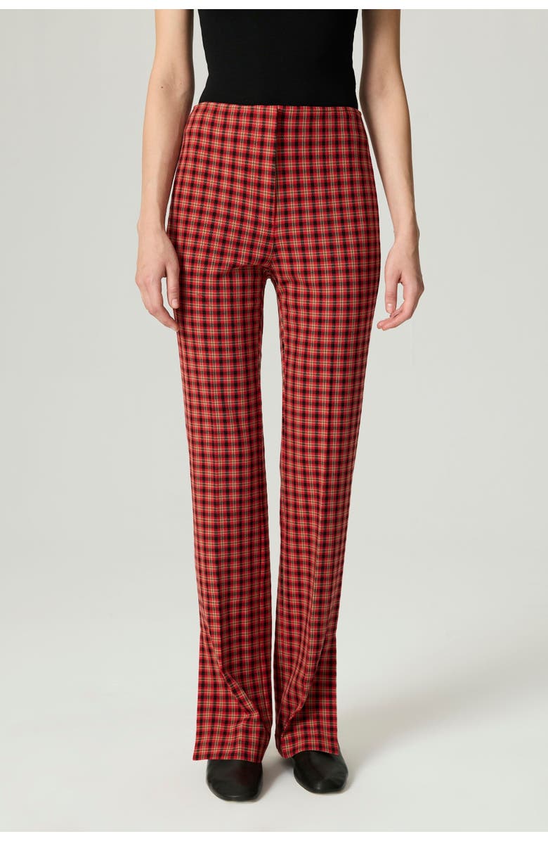 Nocturne Plaid Slit-Hem Pants, Main, color, Multi-Colored