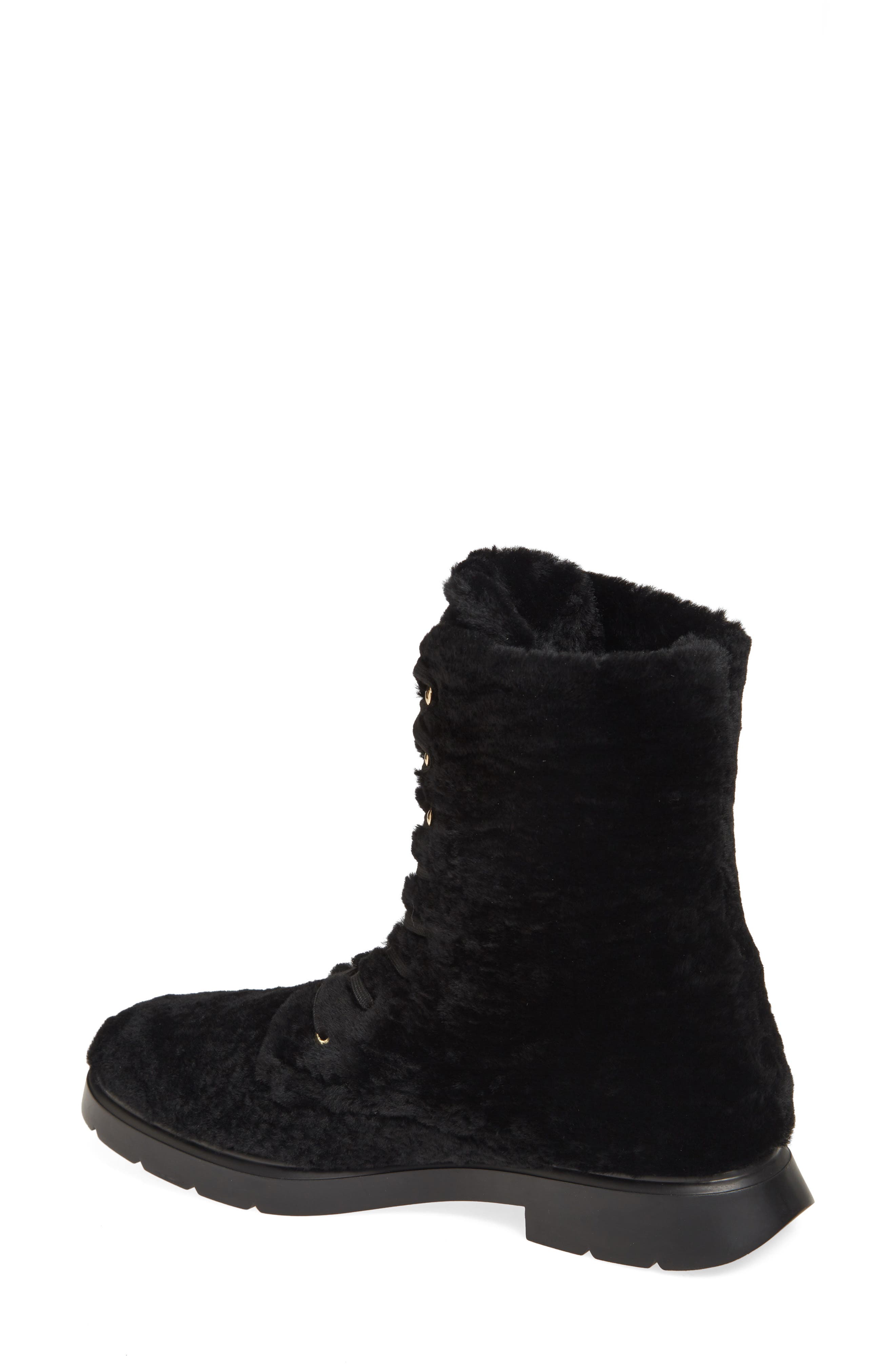 Stuart Weitzman McKenzee Genuine Shearling Combat Boot, Alternate, color, 