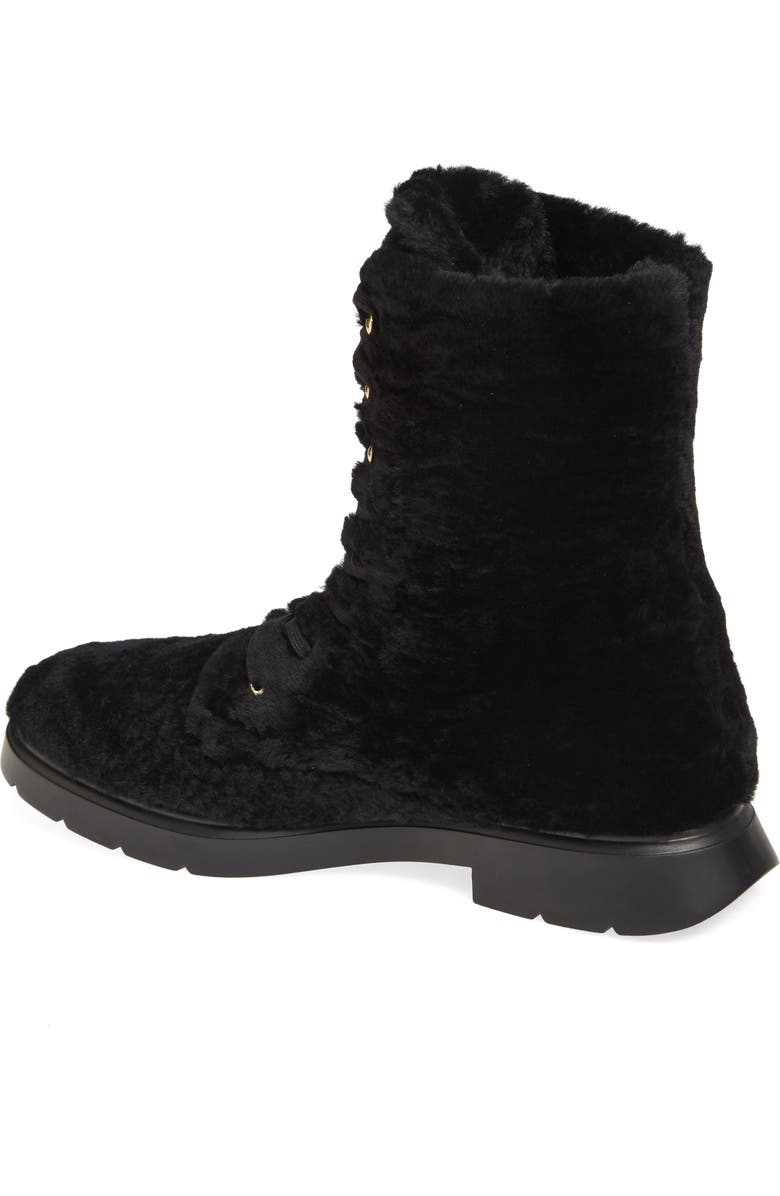 Stuart Weitzman McKenzee Genuine Shearling Combat Boot, Alternate, color,