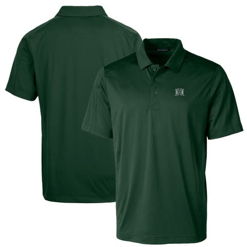 Men's Cutter & Buck Green Hawaii Warriors Big & Tall Prospect Textured Stretch Polo