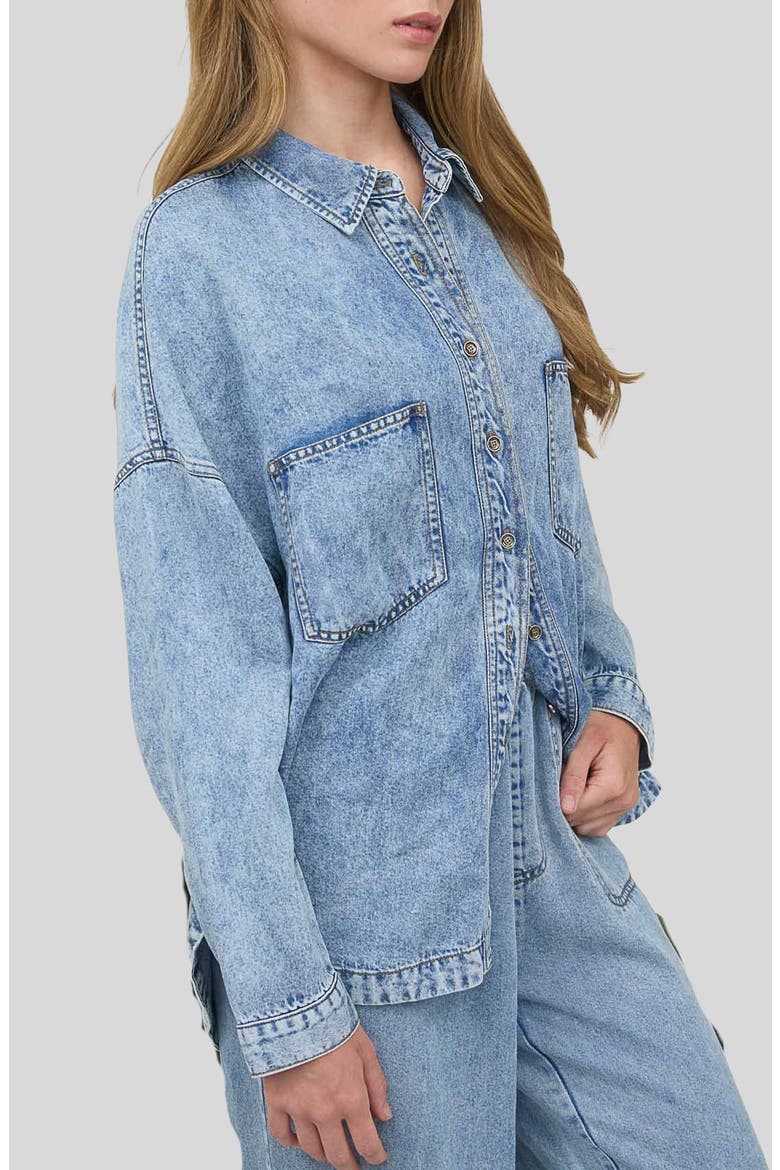 Denim Button-Up Shirt, Alternate, color, CHAMBRAY