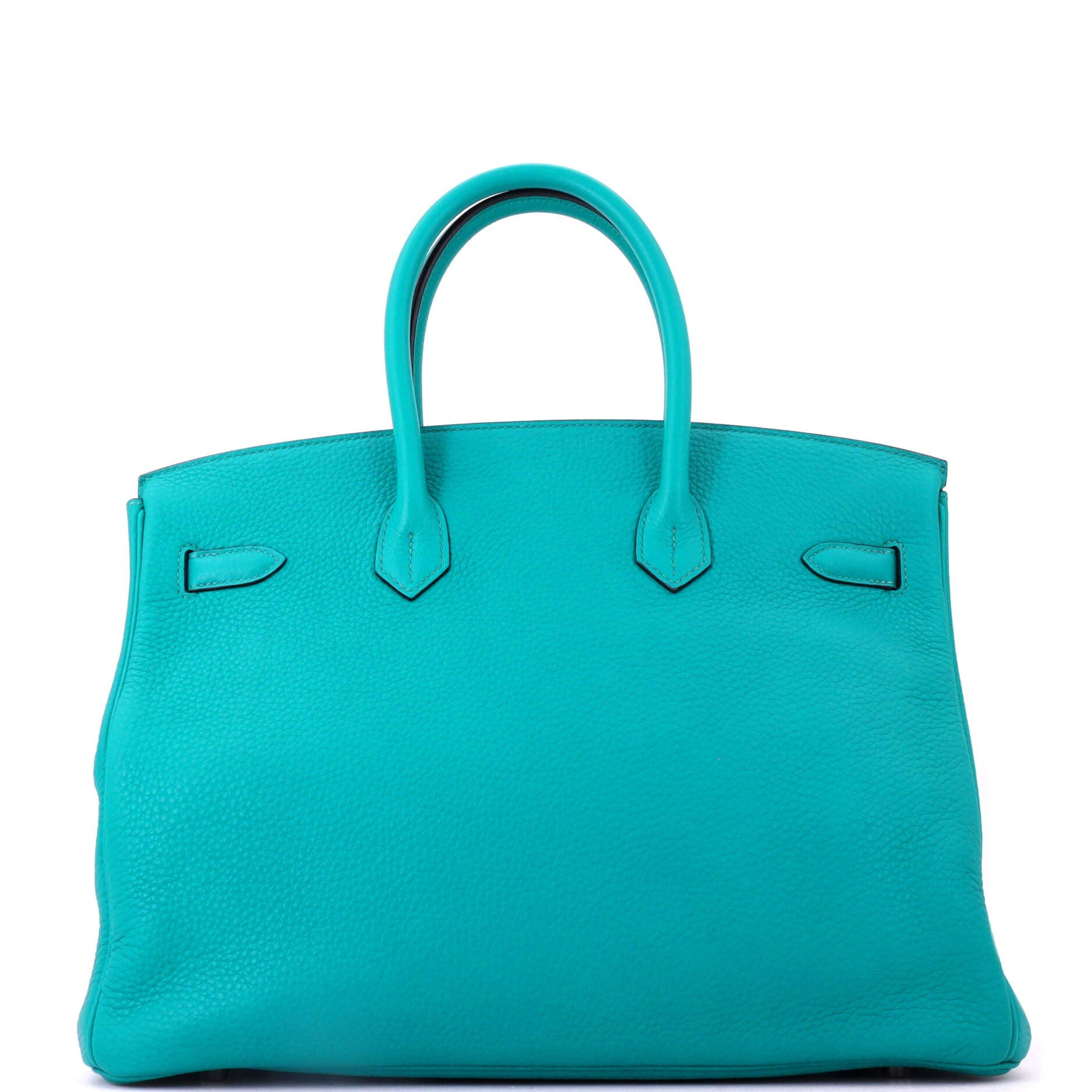 Birkin Handbag Blue Clemence with Palladium Hardware 35, Alternate, color, Blue