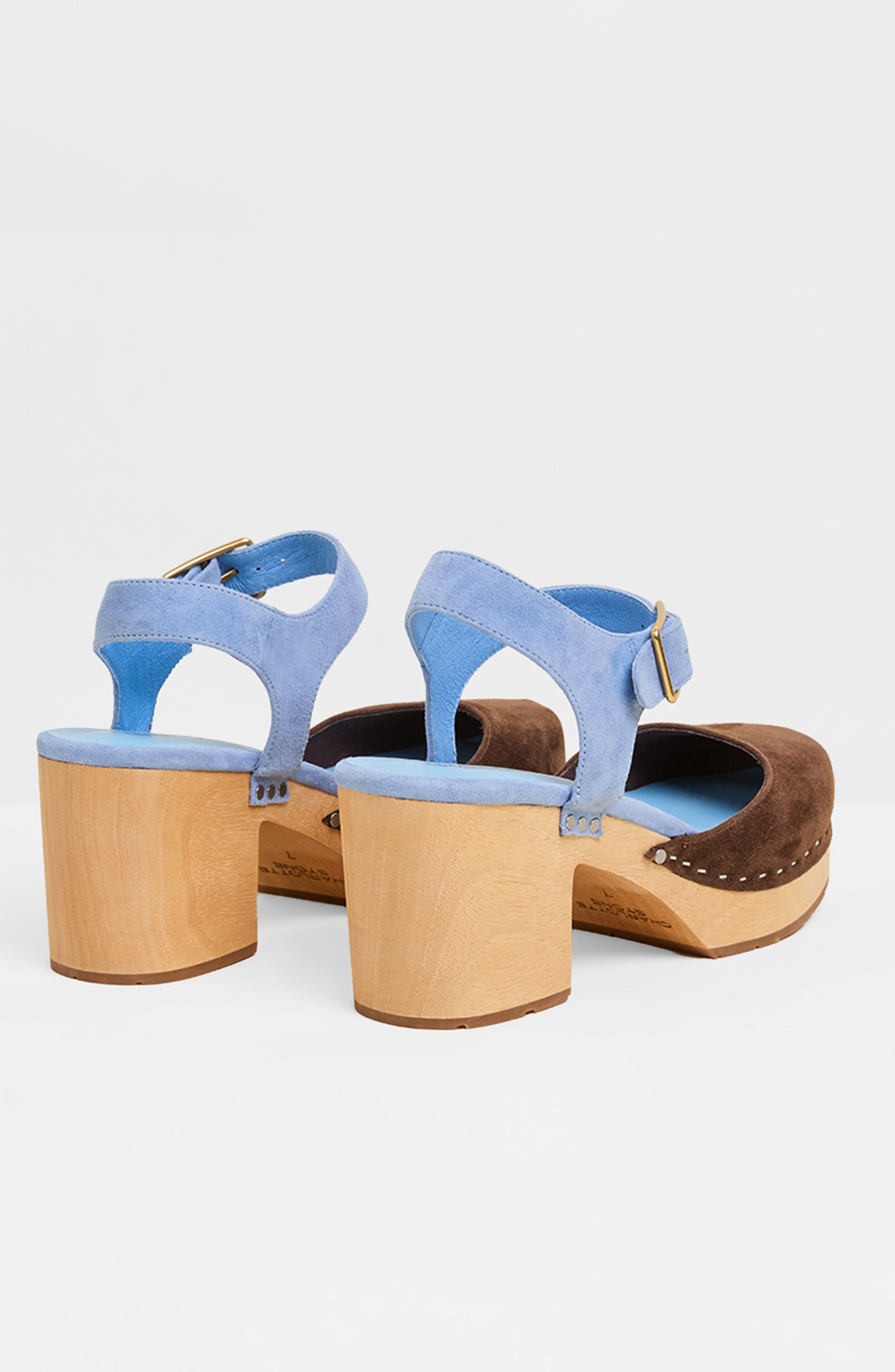 Charlotte Stone Maud Multicolor Ankle Strap Platform Clog, Alternate, color, Umber