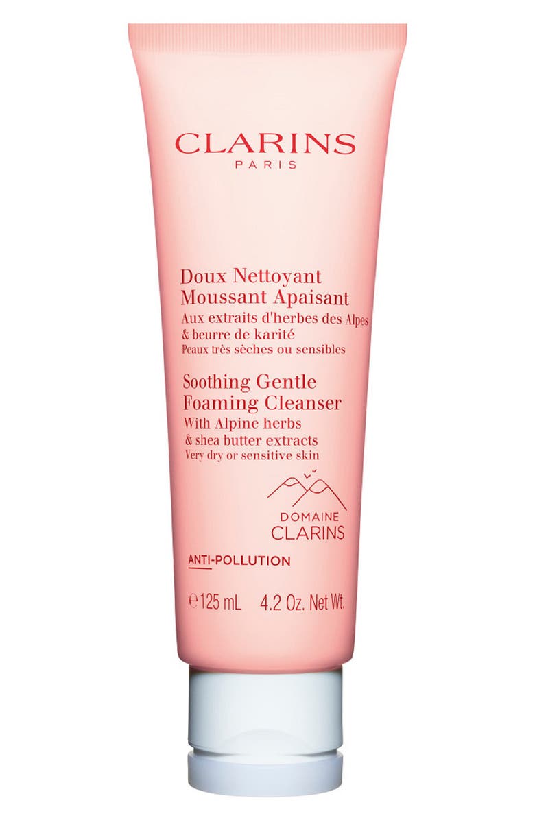 Clarins Soothing Gentle Foaming Cleanser with Shea Butter, Main, color, 