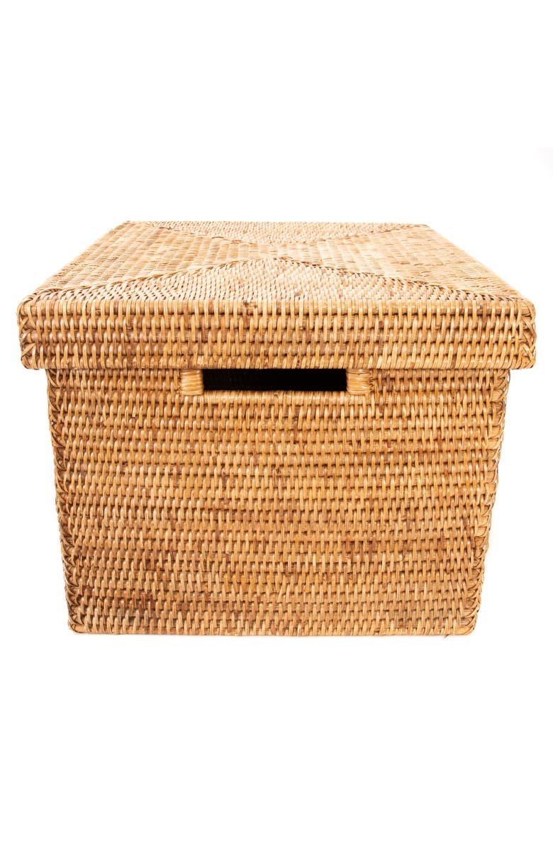 Artifacts Trading Company<sup>™</sup> Artifacts Rattan Storage Box with Lid - Letter File, Alternate, color, Honey Brown