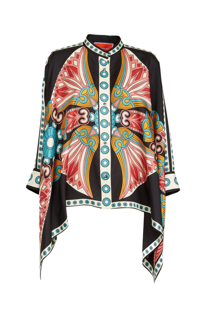 La DoubleJ Foulard Shirt Lotus Placée Pink, Alternate, color, 