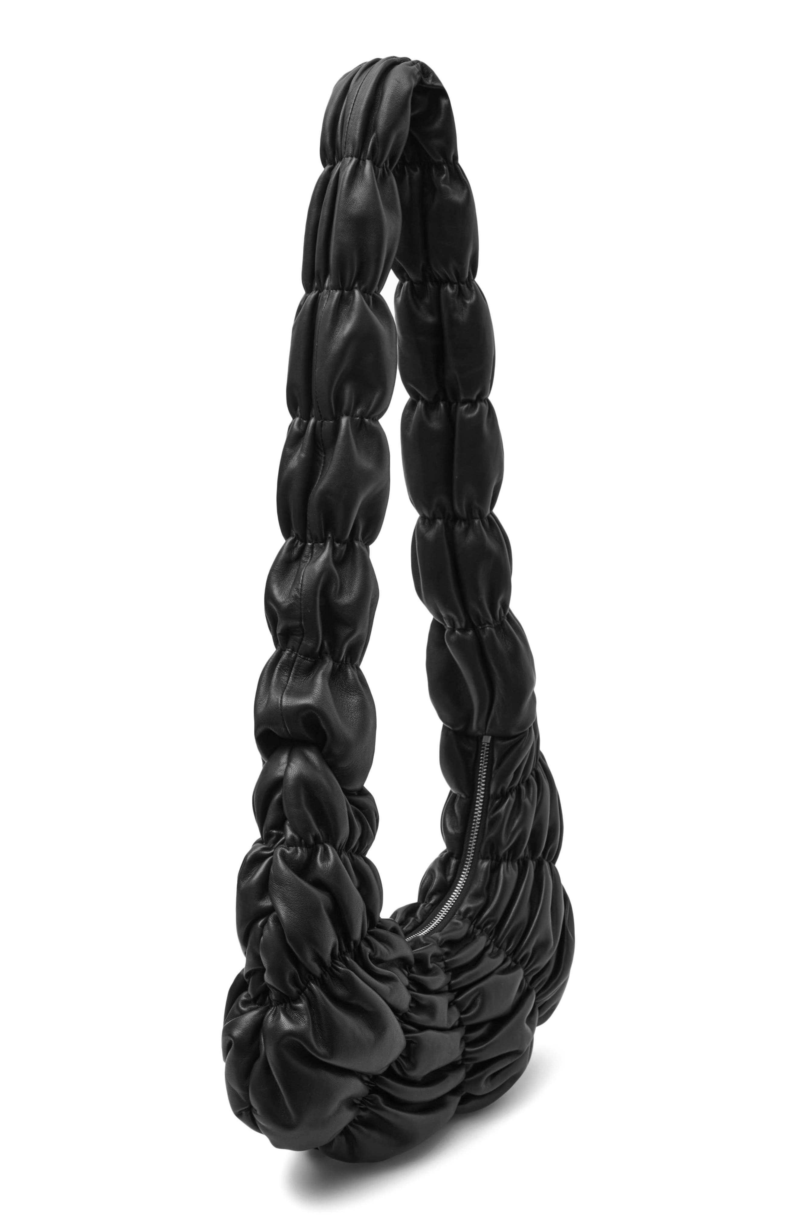 COS Ripple Leather Crossbody Bag, Alternate, color, 