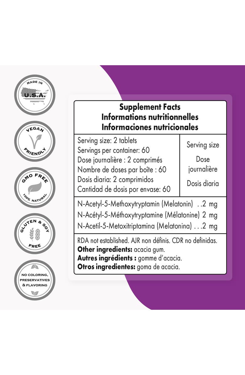 SuperSmart Melatonin 2mg per Day, Alternate, color, NO COLOR