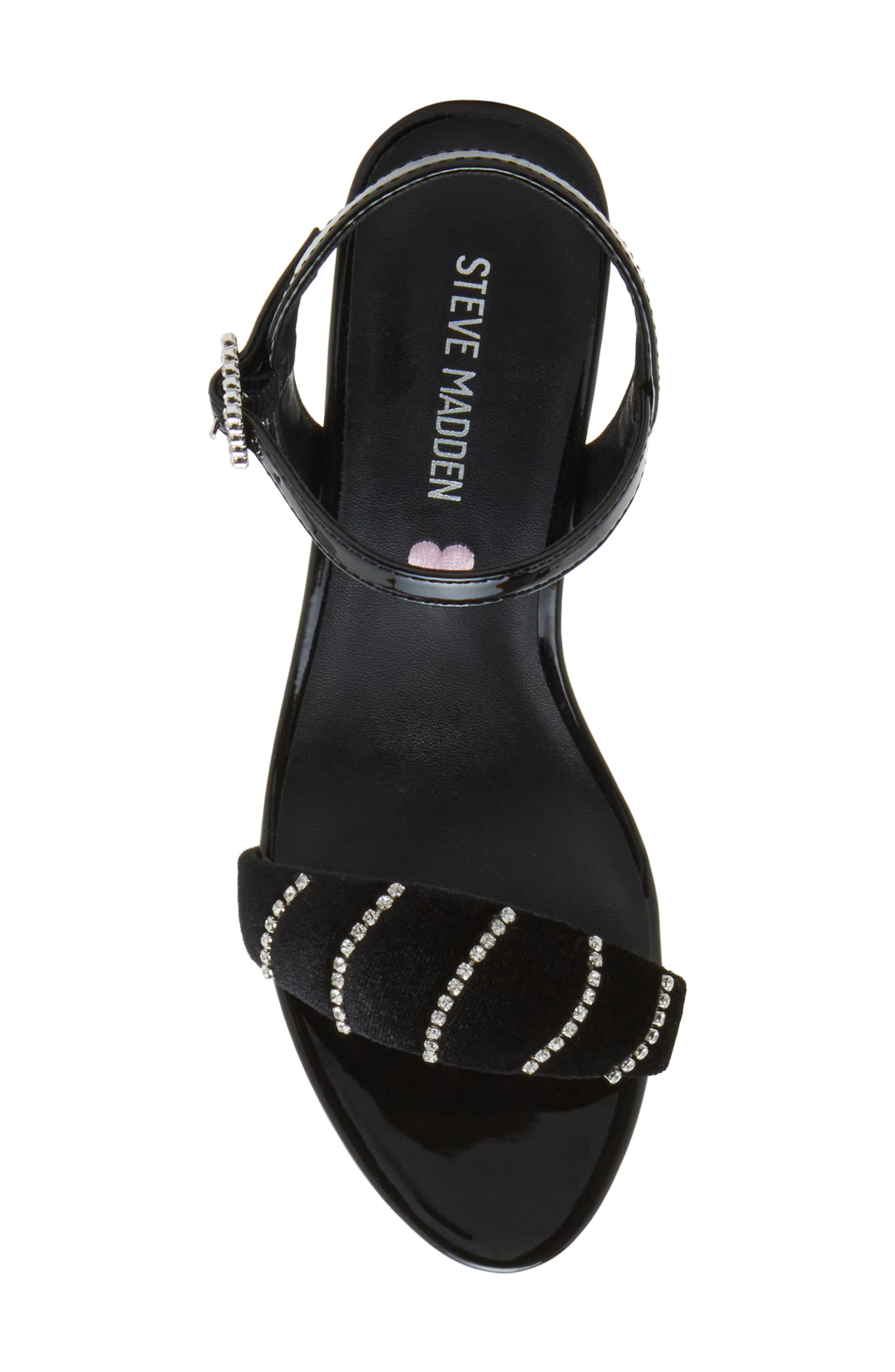 Steve Madden Jpatty Ankle Strap Sandal, Alternate, color, Black