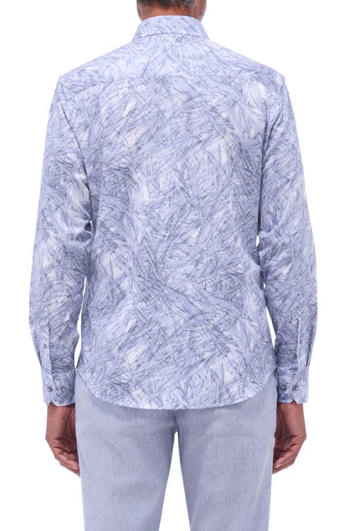 Bugatchi Julian Shaped Fit Stretch Cotton Button-up Shirt In Cobalt