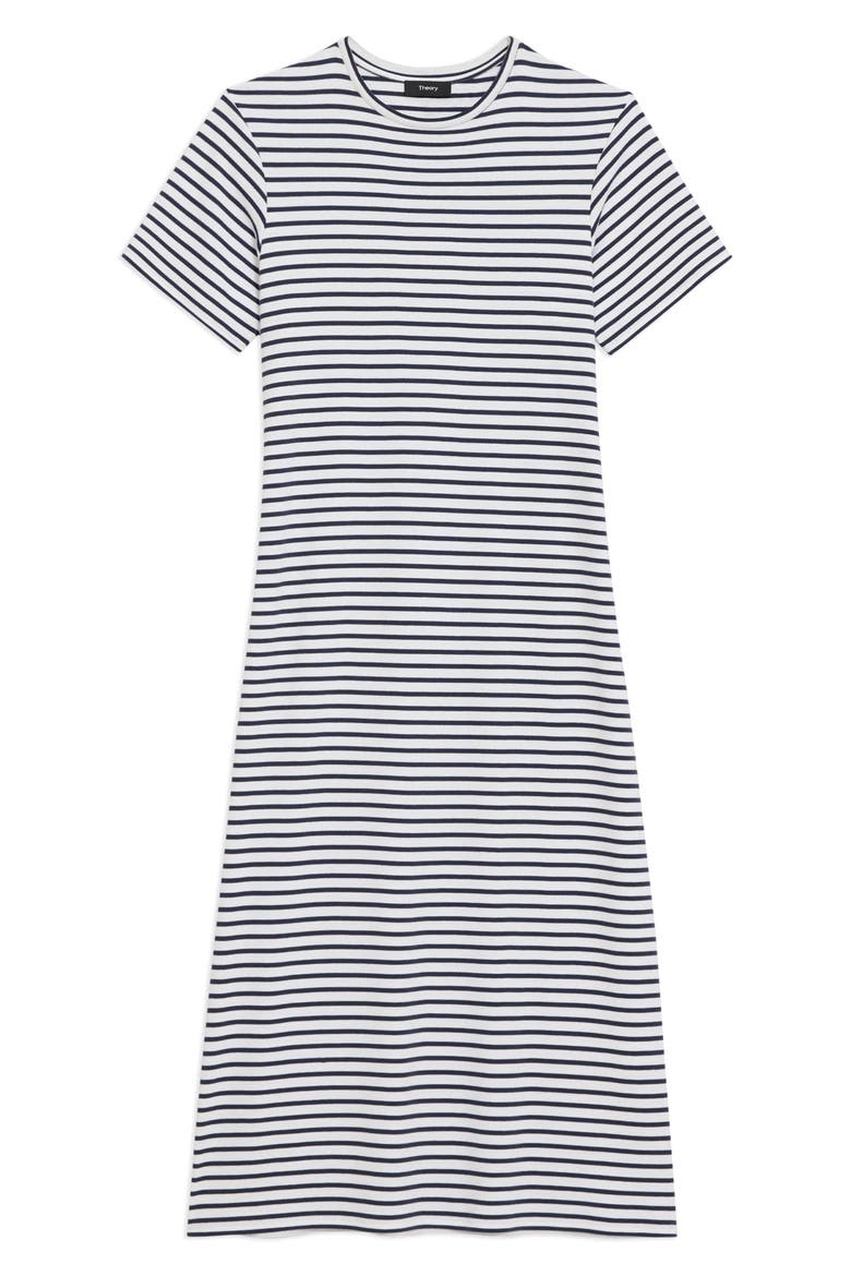 Clint Stripe Cotton T-Shirt Dress, Alternate, color, NAVY MULTI