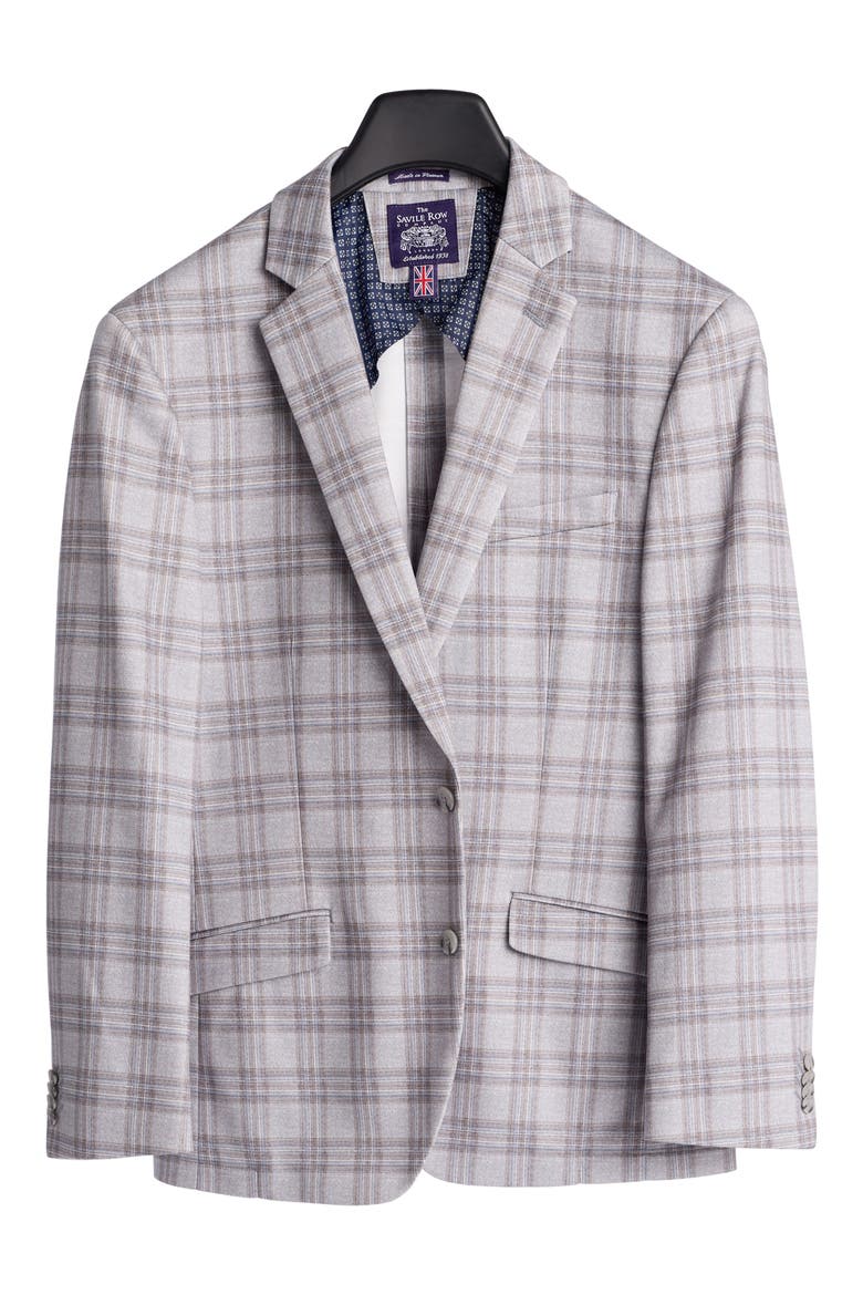 Plaid Sport Coat, Alternate, color, GREY